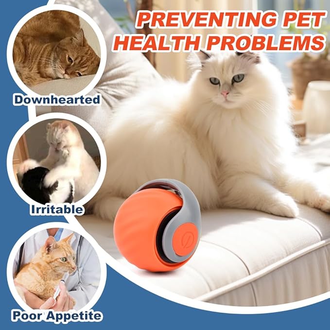 2 Packs Speedy Turbo Tail 3.0, 2025 New Interactive Cat Toy with Automatic Moving & Two Speed Adjustment for Indoor Bored Adult Cats