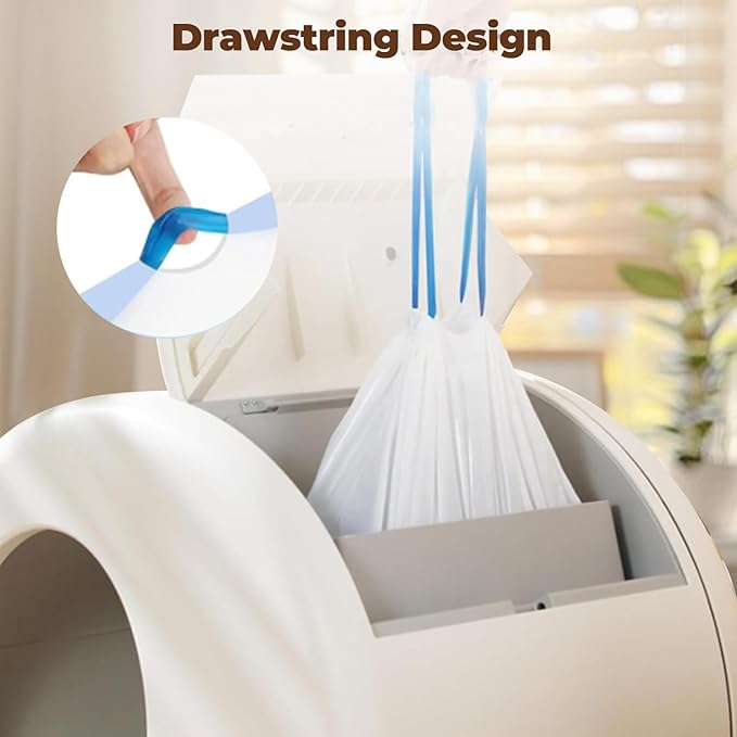 Litter Box Liners for Robotail-C32/C42&UBPET-C31/C41&Meowant-SC01/SC02/SC03/SC09 Self Cleaning Cat Litter Box, 60 PCS