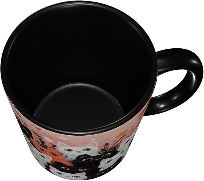 Cat Coffee Mug Funny Ceramic Tea Cup With Handle Dishwasher Microwave Safe for Women 11oz Porcelain Mugs