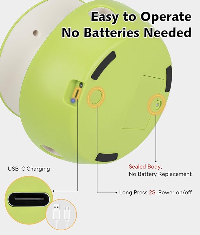 Joytale Interactive Cat Toy for Bored Indoor Cats, Automatic 10-Hole Whack A Mole Apple Toy, 2-in-1 Electric Motion Sensor Toy with Teaser Wand, USB Rechargeable, Boredom Relief, Green