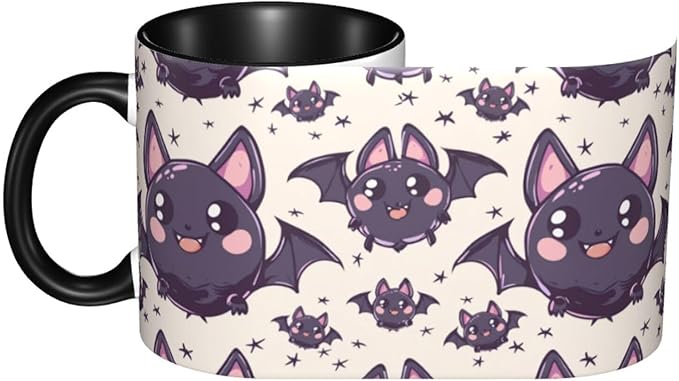Bat Coffee Mug 11 OZ Ceramic Tea Cup Novelty Mugs Funny Coffee Cups with Handle
