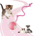 Interactive Cat Toys Ball for Indoor Cats, Interactive Rolling Small Dog Cat Toys Automatic Self Moving, 360°,Electric Balls，Fast Rolling，Smart Automatic Rolling Pet Ball (Pink)