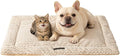 SOMAHE Plush Cat Kneading Bed Mat, Premium Plush Fabric Bed with Non-Slip Bottom, 3cm Thick All-Season Cushion for Cats Who Knead, Machine Washable Anti-Static Pet Bed, 27x20 Inch, Milk