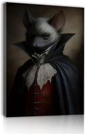 Jatinoo Gothic Bat Wall Art Canvas Print - 11.5x15 Inch Framed Vintage Poster, Dark Academia & Halloween Decor for Gothic Home, Aesthetic Room