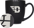 Rico Industries NCAA (D/E/F & G) Standard 15oz Laser Engraved Matte Black Ceramic Bistro Mug - For Hot or Cold Drinks