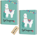 2 Pcs Funny Llama Spiral Notebook Cute Alpaca Journaling Notebooks Funny Llama Gifts for Women Men Friend Teens College Ruled Notebook Journal, Classroom Office Supplies