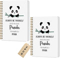 2 Pcs Cute Panda Spiral Notebook Cute Pandas Journaling Notebooks Panda Themed Gifts for Women Girls Teens Friend Teens College Ruled Notebook Journal, Classroom Office Supplies