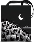 Cute Cat Canvas Tote Bag for Women Funny Cat Bag for Shopping Work Travel Lover Totes Gifts