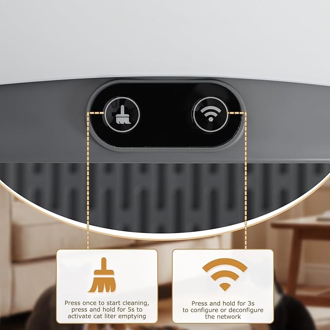 Self-Cleaning Cat Litter Box, Automatic Litters Box for Multiple Cats, Smart Litter Boxs with App Control, Safety Sensors, Removable Washable Liner