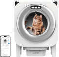 Self Cleaning Litter-Box for Multiple Cats with 76L Large Capacity,Automatic Litter Box with App Control and Safety Sensors Protection (Silver, 76L Capacity)