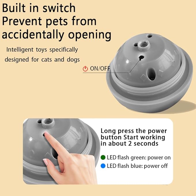 2Pcs Smart Dog Jumping Ball, Glowing and Bite-Resistant Vibrating DogBalls,Interactive Dog Toys,Suitable for Outdoor and Living Room Dog Toy,Puppy Essentials Made of TPU（Orange&Blue）