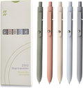 UIXJODO Gel Pens, 5 Pcs 0.5mm Black Ink Pens Fine Point Smooth Writing Pens, High-End Series Pens for Journaling Note Taking, Cute Office School Supplies Gifts for Women Men (Morandi)