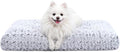 KSIIA Washable Dog Bed Deluxe Plush Dog Crate Beds Comfy Kennel Pad Anti-Slip Pet Sleeping Mat for Large, Jumbo, Medium, Small Dogs Breeds, 23" x 18", Gray