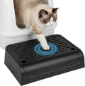 Litter Box Step, Cat Ramp for Litter Automatic Cat Litter Box Self Cleaning with Filter Function, Anti-Litter Tracking Pets Pedal Step Stool Litter Catcher Tray 11.8x8.7x3.9In(Black)