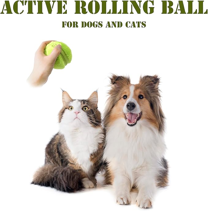 Active Rolling Ball for Dogs - Self Moving, Automatic, Electric, Funny Chew Plush Toys for Cats & Dogs