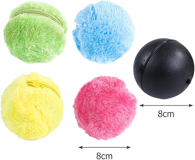 Active Rolling Ball for Dogs Toys for Activation Automatic Ball Dog Cat Interactive Funny Chew Plush Electric Rolling Balls