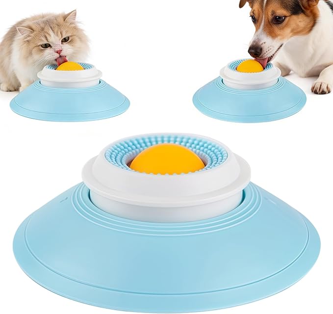Dog Licking Toy, Dog Licking Bowl, Dog Liquid Lick Ball Bowl, Slow Feeder Licking Bowl for Dogs for Liquid & Soft Food, Easy to Clean, for All Dogs/Cats
