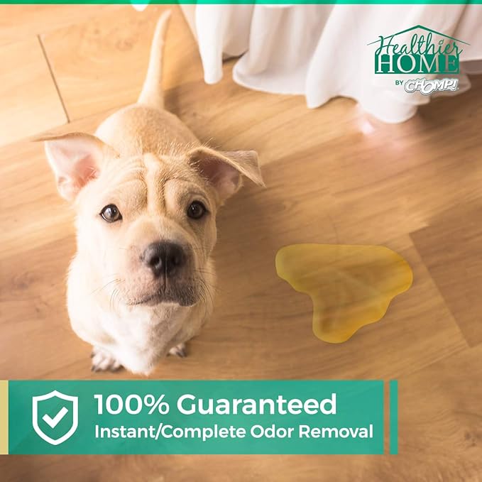 CHOMP! Pet Odor Eliminator Spray: Hardfloor Cleaner and Deodorizer Healthier Home for Pet Dog and Cat Urine Odors - Water-Based Remover Cleaning Spray to Remove Pee Smell - 32 Ounce Trigger Bottle