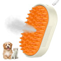 Steam Dog Brush for Shedding Cat Brushes for Indoor Cats Shedding,3 in 1 Silicone Pet Steam Brush for Dog Deshedding Massage Grooming,Rechargeable Cat Hair Brush,Furminator for Cats Dogs Yellow