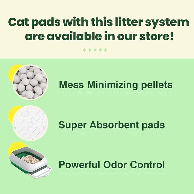Enhanced Cat Litter Pellets 18 lbs, Long-Lasting Odor Control, Generic Litter Pellets Refills Exclusively for Dual-Layer Litter Box Systems, Zeolite, Non-climping, Not Low-Tracking