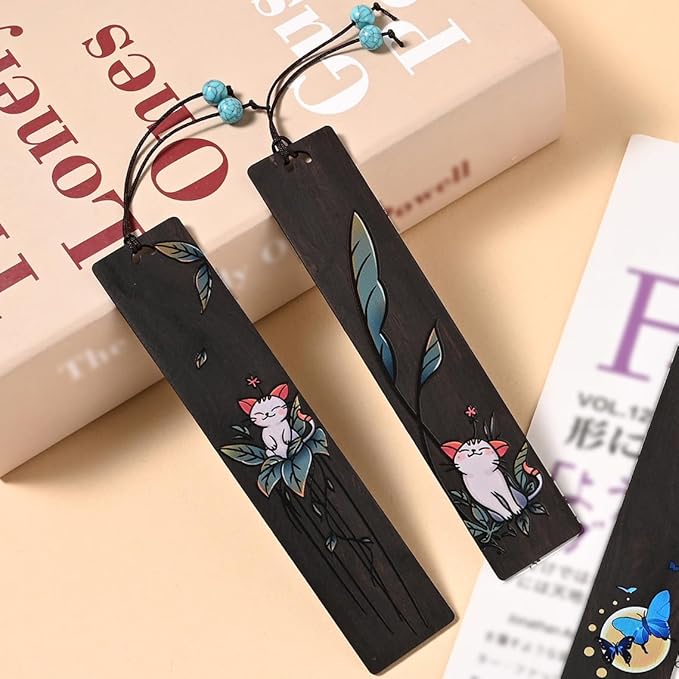 ZQZYMXQ 2Pcs Cute Bookmarks for Women & Kids, Book Markers for Women, Cat Gifts for Cat Lovers & Bookworm Gifts
