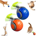 Speedy 2.0 Tail Interactive Cat Toy, Smart Interactive Cat Toy Ball, Indoor Cat Toys Electric Self Moving, Automatic Cat Rolling Ball (Orange + Blue)