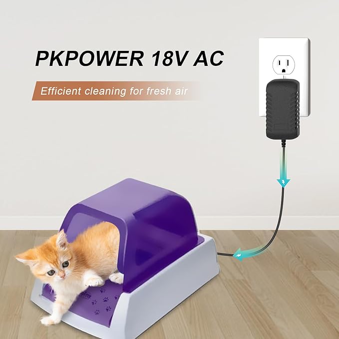 Replacement for Petsafe ScoopFree Litter Box Power Supply Charger, Compatibility PetSafe Automatic Self-Cleaning Installations Models：RFA-516 PAL00-14243, PAL00-15342, PAL00-14242