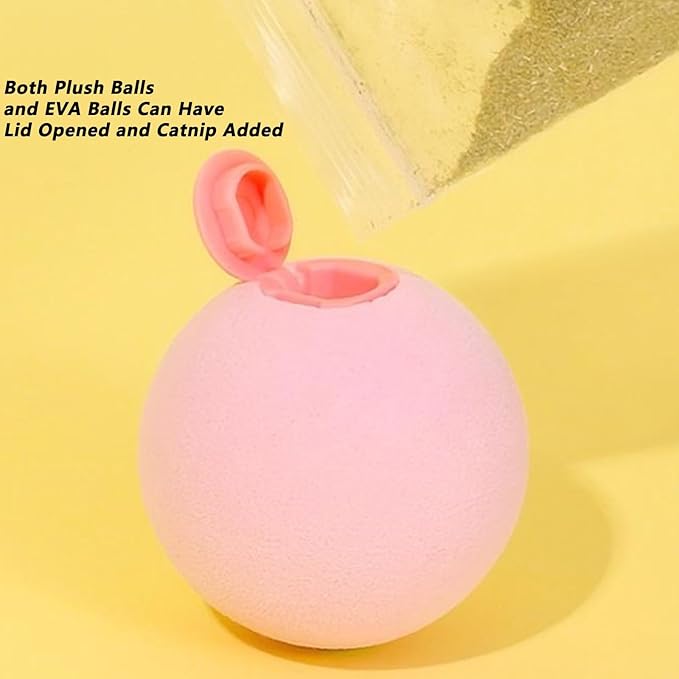 Cat Toys Balls Interactive Cat Toy Simulating Animal Chirp with Birds Frogs or Crickets Chirping Automatic Cat Toys for Indoor Cats (3 Pcs, Ball)