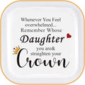 Daughter Gifts from Mom, Birthday Gift for Daughter Adult, Jewelry Holder - Remember Whose Daughter You Are Straighten Your Crown - Mothers Day Gifts for Daughters Graduation, Valentines
