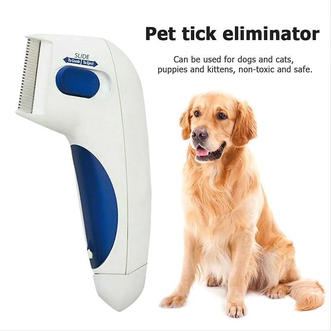 Electric Pet Comb Stainless Steel Heads Effectively Removes Floating Hair for Long & Short-haired Pets like Cats/Dogs/Rabbits/Totoro