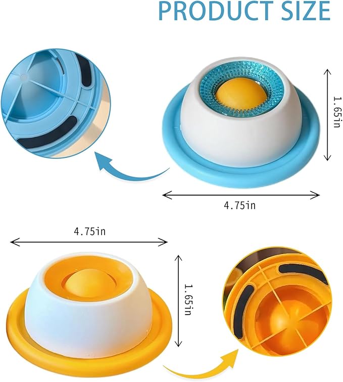 Slow Feeder Lick Ball & Bowl for Dogs & Cats, Anxiety Relief Treat Dispenser, Pet Enrichment Toy for All Breeds (for Dog)