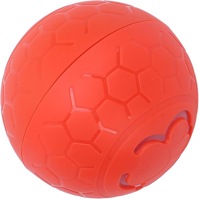 CHICIRIS Interactive Pet Toy Ball, Bite Automatic Rolling Ball for Dogs Cats with Intelligent Design, Lightweight and Portable for Exercise Playtime (Orange)