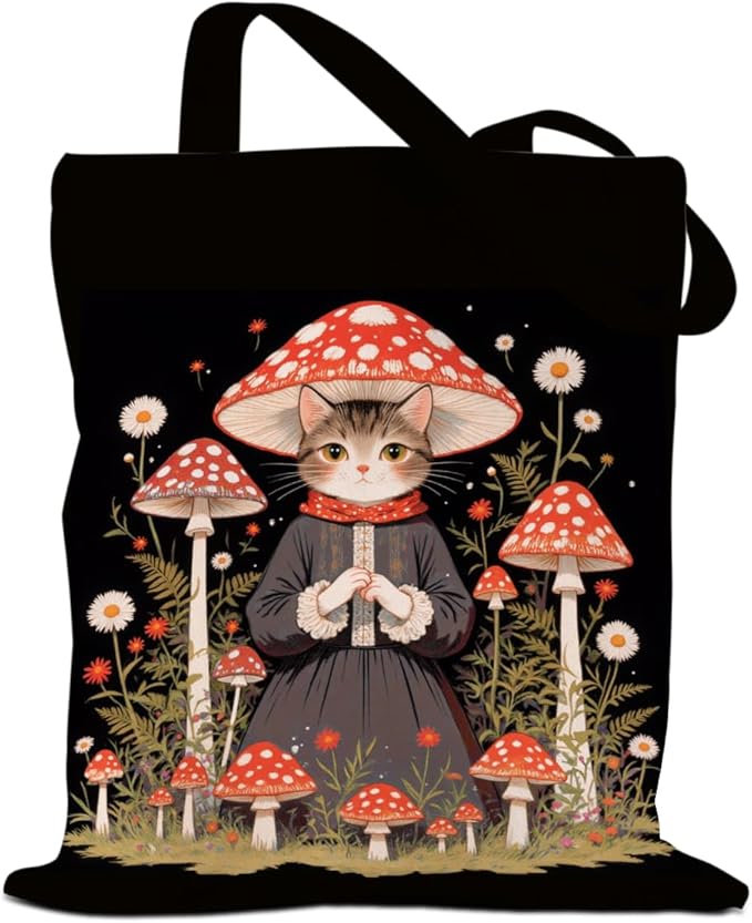 Cute Axolotls Cat, Moon Witch Series Inspirational Quotes Grocery Bags Gifts for Women