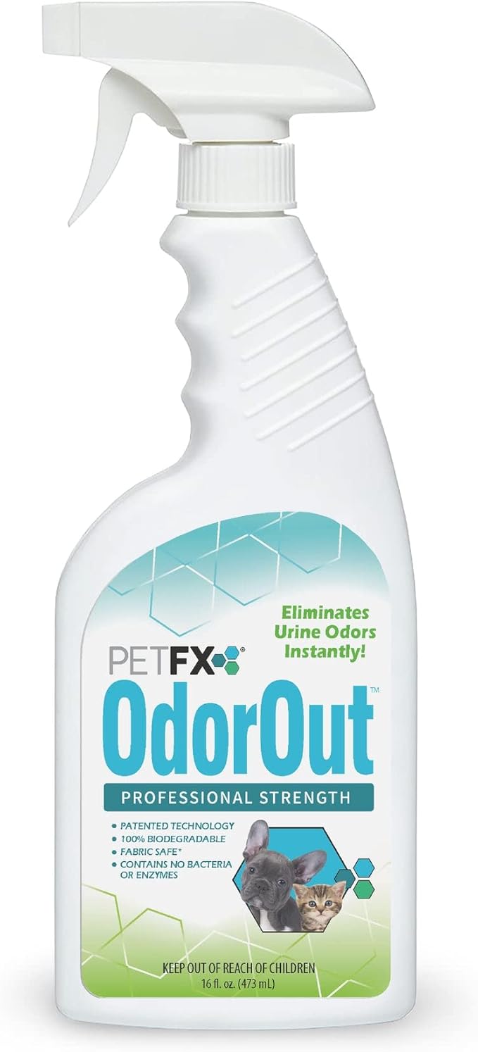 PetFX OdorOut - Patented Non-Toxic Odor Elimator for Pet Urine and Feces - Removes All Nitrogen Based Odors at Source