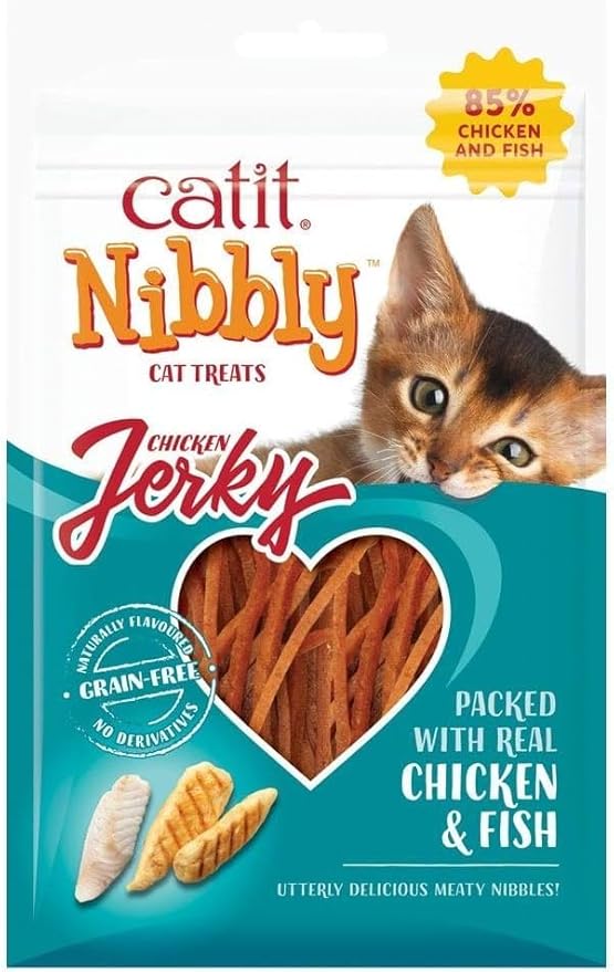 Catit Gourmet Cat Treats Variety Bundle - Chicken & Fish Jerky + Chicken & Lobster Grills + Chicken & Shrimp Grills, 1.06-oz Bags