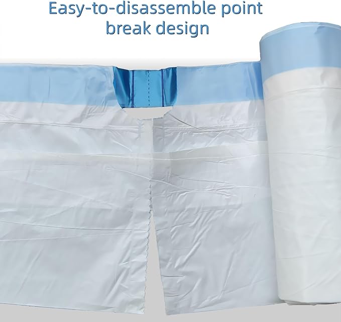 Cat Litter Box Liners for Automatic Self-Cleaning Litter Boxes, Heavy-Duty Tear-Resistant Leak-Proof Bags with Drawstring Closure, 25.6in×11.8in, FOXORU (120)