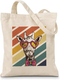 Cute Animal Tote Bag, Animal Lover Gift, Canvas Tote Bag for Women, Reusable Shopping Bags for Casual Shopping Work