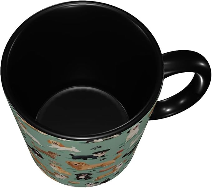 Dog Coffee Mug 11oz Ceramic Tea Cup With Handle Funny Porcelain Mugs for Women Dishwasher Microwave Safe