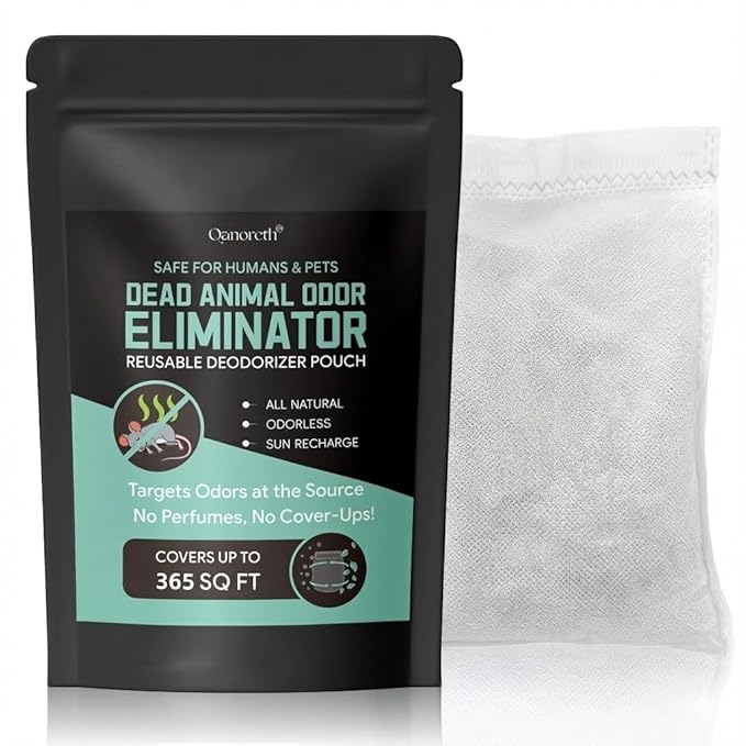 Dead Rodent Odor Absorber for Strong Indoor Smells – Industrial-Grade Deodorizing Pouch for Wall, Attic & Crawlspace – Fragrance-Free & Reusable – Covers Up to 365 Sq Ft – No Harsh Chemicals