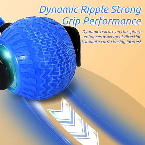 2026 New The Smart Wave Chase Ball, Revolutionary Smart Chase Ball 3.0, Interactive Fast Moving Ball with Tail, Automatic Cat Chase Balls Toy for Dog Cat Indoor Play (2PCS)