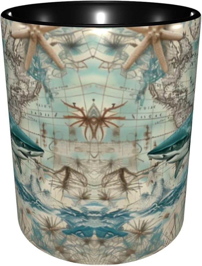 Shark Coffee Mug 11OZ Funny Ceramic Tea Cup Kitchen Decor Novelty Mugs for Home Office Travel