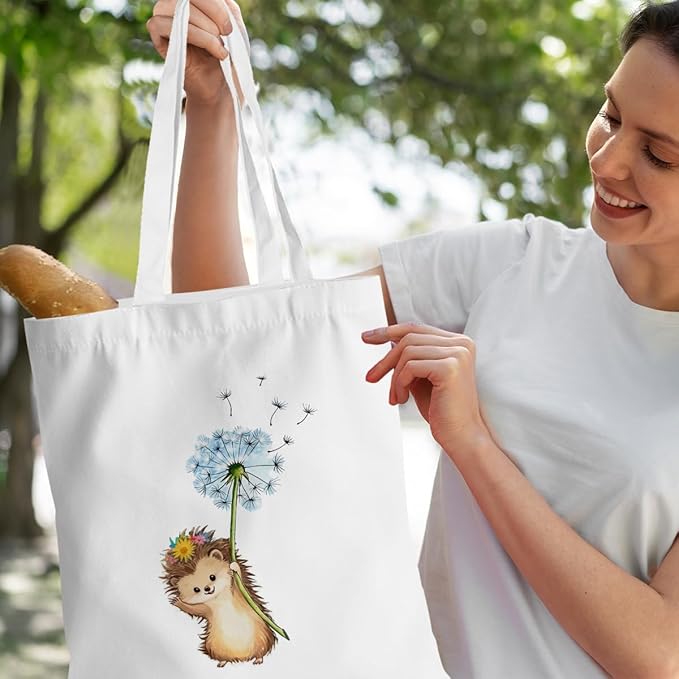 Turtle Gifts Shark Gifts Tote Bag, Hedgehog Horse Gifts for Women Girls, Animals Reusable Grocery Bag Shopping Bag
