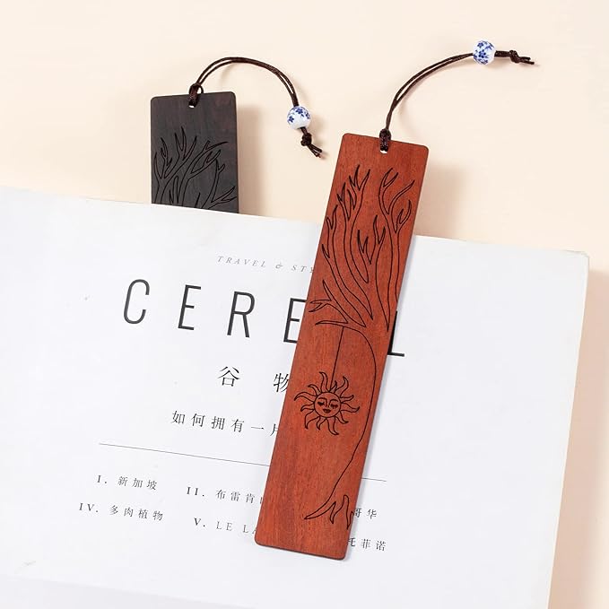 2 Pcs Bookmark, Cool Bookmarks for Men Women, Gifts for Book Lover Bookworm (Sun Moon Star)