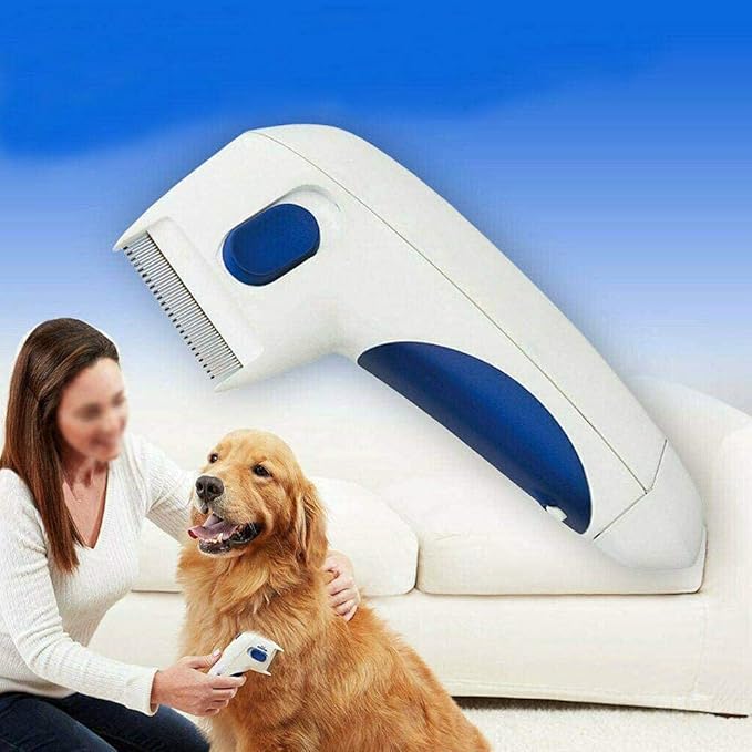 Electric Pet Comb Stainless Steel Heads Effectively Removes Floating Hair for Long & Short-haired Pets like Cats/Dogs/Rabbits/Totoro