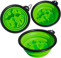 Collapsible Cat Bowl, Maze Design Pet Puzzle Feeder, 650ml Dog Slow Feeding Bowls, Dog Slow Feeder Bowl with Carabiner Portable BPA-Free Silicone Pet Bowls for Hiking,Travel, Camping - ColorGreen