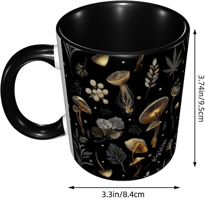Mushroom Coffee Mug 11 OZ Ceramic Tea Cup Novelty Mugs Funny Coffee Cups with Handle