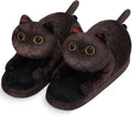 Funny Cat Slippers for Women,Fuzzy Animal Indoor House Shoes with Soft Memory Foam,Comfy Plush Warm Slip-on Slippers,Cat Gifts for Cat Lover