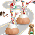 2026 New Interactive Dog Toys, Automatic Moving Interactive Cat Toy with 3 Speed Modes, USB Rechargeable Smart Motion Rolling Ball with Tail Rope, Indoor for Small Medium Large Dogs (Orange*2)