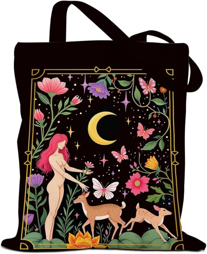 Cute Axolotls Cat, Moon Witch Series Inspirational Quotes Grocery Bags Gifts for Women
