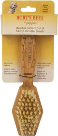 Burt's Bees for Pets Double Sided Pin & Hemp Bristle Dog Brush | Best All-Purpose Dog Brush To Reduce Shedding Great for All Small Dogs And Puppies (Pack of 1)